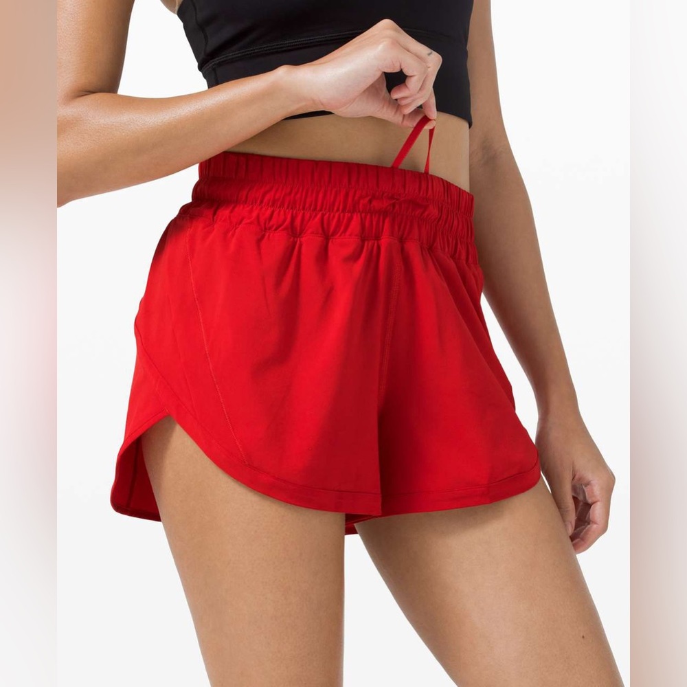 ♥️Lululemon Track That High-Rise Lined Short 3" Dark Red♥️